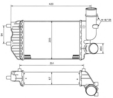 1 INTERCOOLER NRF CITROEN, FIAT, LANCIA, PEUGEOT