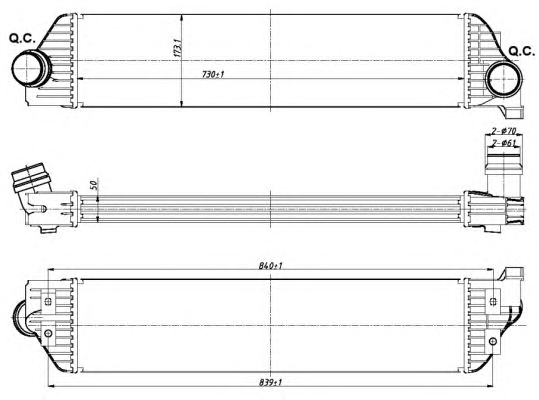 1 INTERCOOLER NRF OPEL, RENAULT
