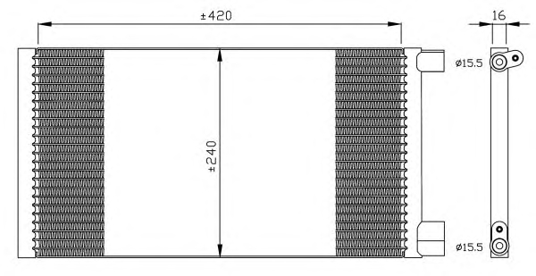 1 CONDENSATORE NRF FIAT