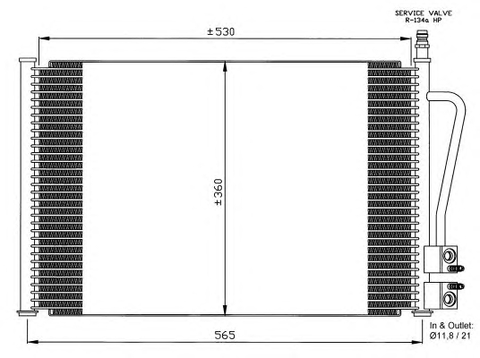 1 CONDENSATORE NRF FORD, MAZDA