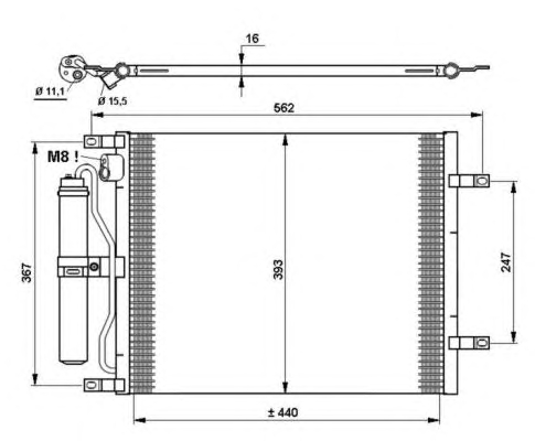 1 CONDENSATORE NRF NISSAN