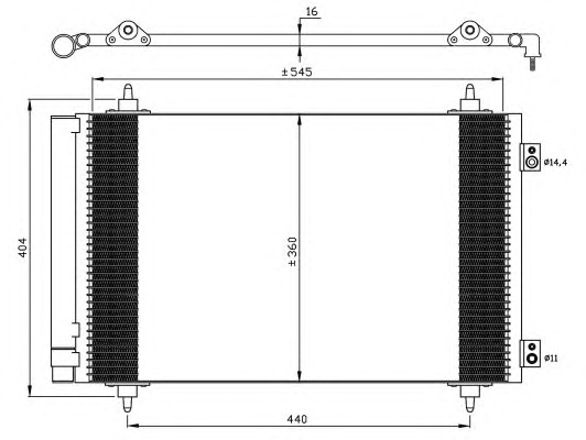 1 CONDENSATORE NRF CITROEN, FIAT, LANCIA, PEUGEOT