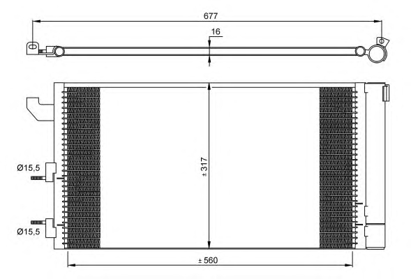 1 CONDENSATORE NRF FIAT