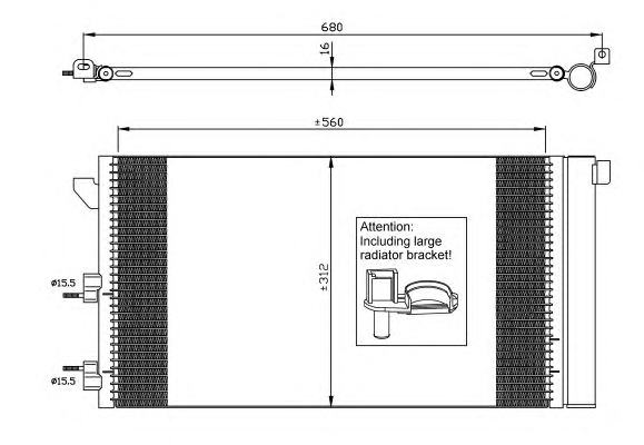 1 CONDENSATORE NRF FIAT