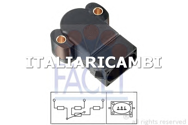 1 SENSORE REGOLAZIONE VALVOLA FARFALLA  FACET FORD, MAZDA