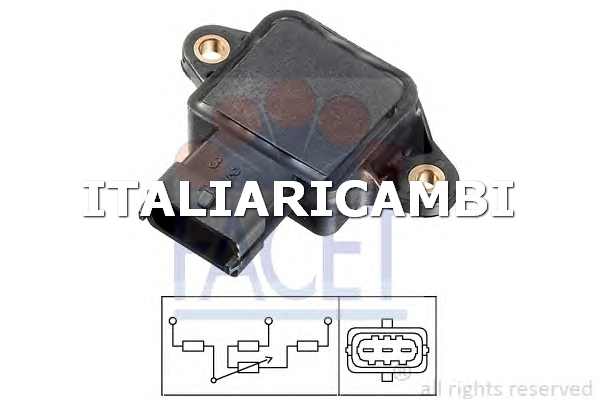 1 SENSORE REGOLAZIONE VALVOLA FARFALLA  FACET HYUNDAI, SAAB, PORSCHE, OPEL, NISSAN, LAND ROVER, KIA, HONDA