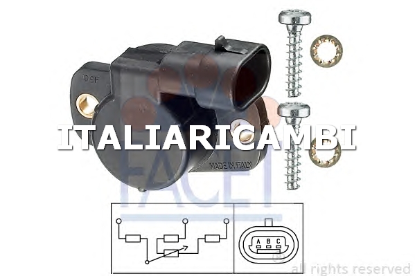 1 SENSORE REGOLAZIONE VALVOLA FARFALLA  FACET FIAT