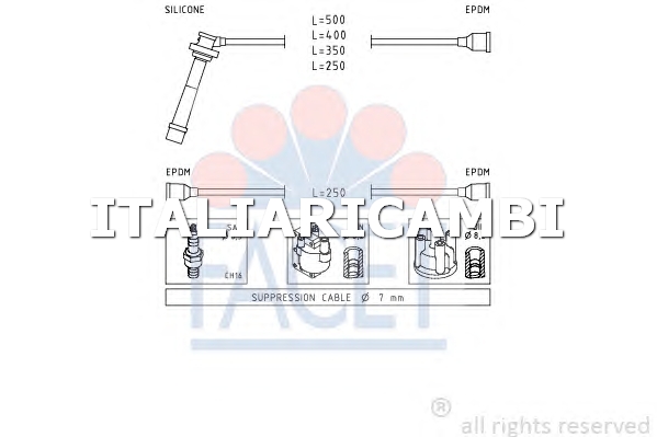 1 KIT CAVI ACCENSIONE FACET 4.7004