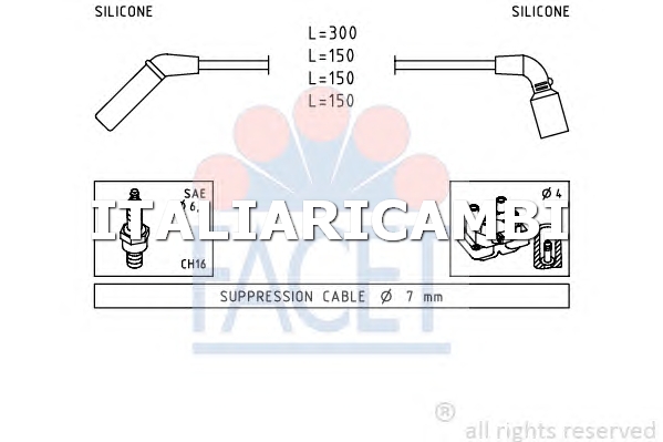 1 KIT CAVI ACCENSIONE FACET 4.7006