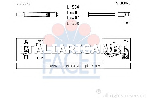 1 KIT CAVI ACCENSIONE FACET 4.7229