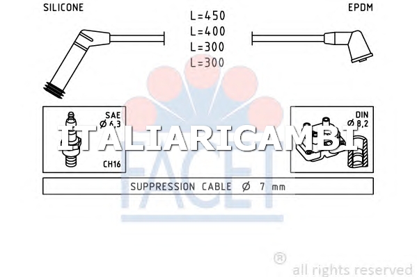 1 KIT CAVI ACCENSIONE FACET 4.7235