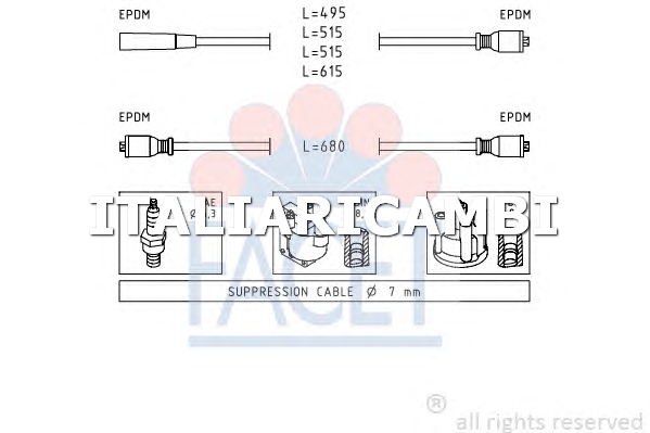 1 KIT CAVI ACCENSIONE  FACET 