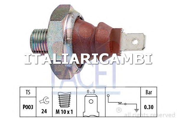 1 INTERRUTTORE A PRESSIONE OLIO  FACET VW, ALFA ROMEO, ROVER, PORSCHE, BMW