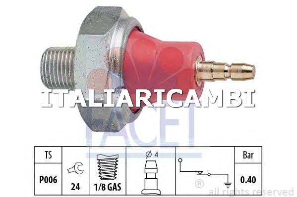 1 INTERRUTTORE A PRESSIONE OLIO  FACET SAAB, ROVER, RENAULT, OPEL, NISSAN, ISUZU, HONDA, HOLDEN