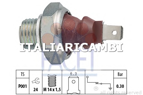 1 INTERRUTTORE A PRESSIONE OLIO  FACET FORD, PORSCHE, OPEL, HOLDEN