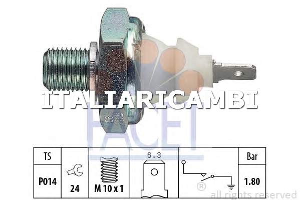 1 INTERRUTTORE A PRESSIONE OLIO  FACET VW, SEAT