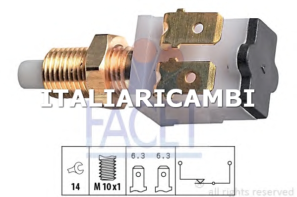 1 INTERRUTTORE LUCE FRENO   FACET CITROËN, TALBOT, PEUGEOT