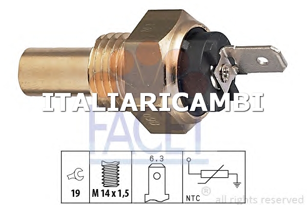 1 SENSORE TEMPERATURA REFRIGERANTE  FACET SKODA, BMW