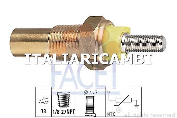 1 SENSORE TEMPERATURA REFRIGERANTE  FACET FORD