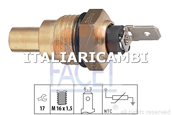 1 SENSORE TEMPERATURA REFRIGERANTE  FACET HYUNDAI, VW, TOYOTA, KIA, DAIHATSU