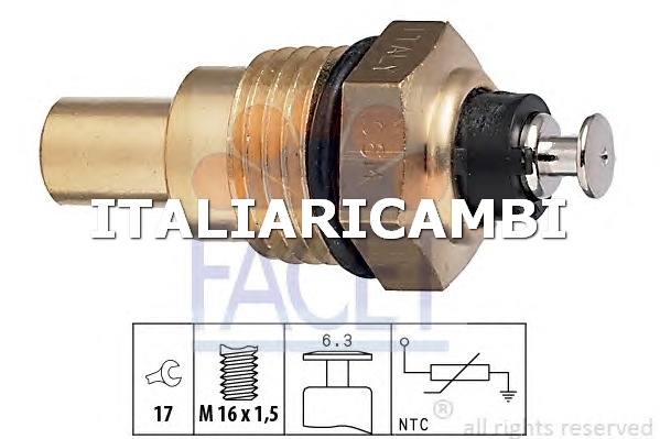 1 SENSORE TEMPERATURA REFRIGERANTE  FACET OPEL, ISUZU, HOLDEN