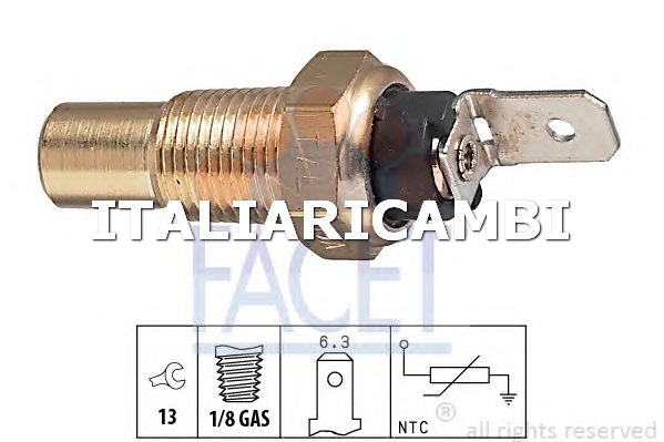 1 SENSORE TEMPERATURA REFRIGERANTE  FACET SUZUKI, SUBARU, MARUTI, HOLDEN