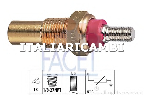 1 SENSORE TEMPERATURA REFRIGERANTE  FACET FORD
