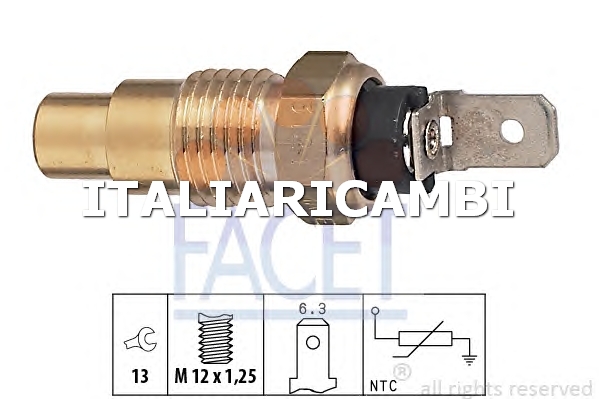 1 SENSORE TEMPERATURA REFRIGERANTE  FACET NISSAN