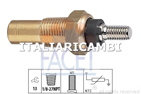 1 SENSORE TEMPERATURA REFRIGERANTE  FACET FORD