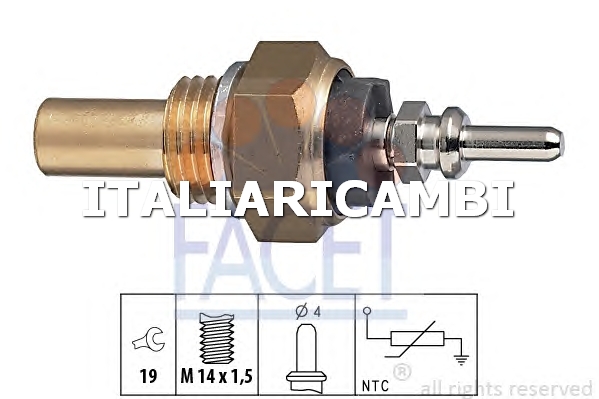 1 SENSORE TEMPERATURA REFRIGERANTE  FACET MERCEDES-BENZ