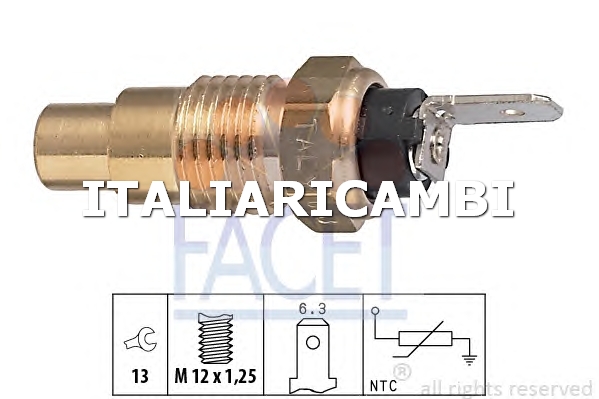 1 SENSORE TEMPERATURA REFRIGERANTE  FACET NISSAN
