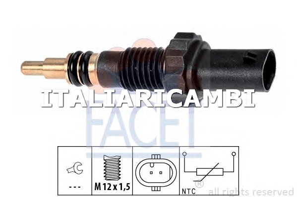 1 SENSORE TEMPERATURA REFRIGERANTE  FACET TOYOTA, MINI, BMW