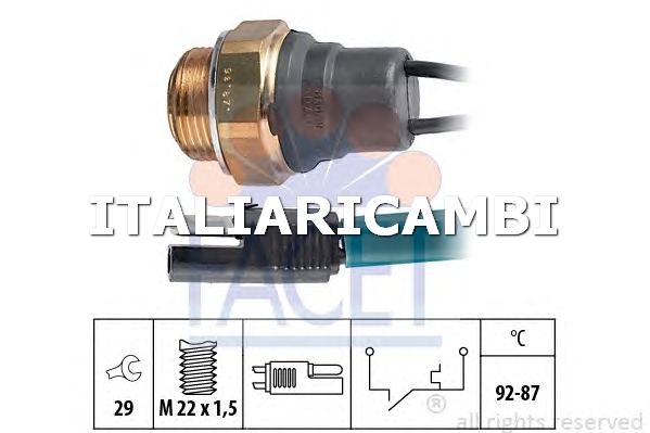 1 TERMOCONTATTO VENTOLA RADIATORE FACET 7.5009