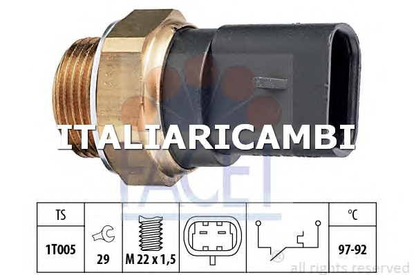 1 TERMOCONTATTO VENTOLA RADIATORE FACET 7.5103