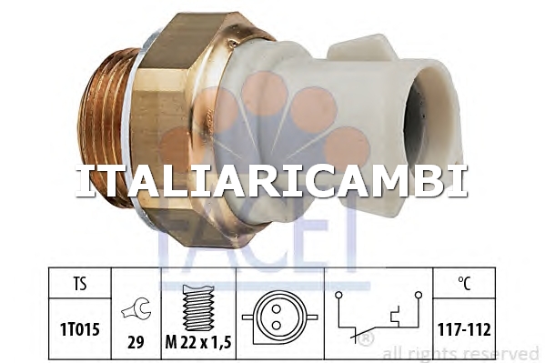 1 TERMOCONTATTO VENTOLA RADIATORE  FACET FORD
