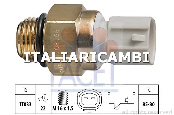 1 TERMOCONTATTO VENTOLA RADIATORE FACET 7.5173
