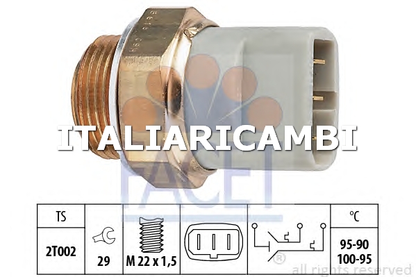 1 TERMOCONTATTO VENTOLA RADIATORE  FACET VOLVO