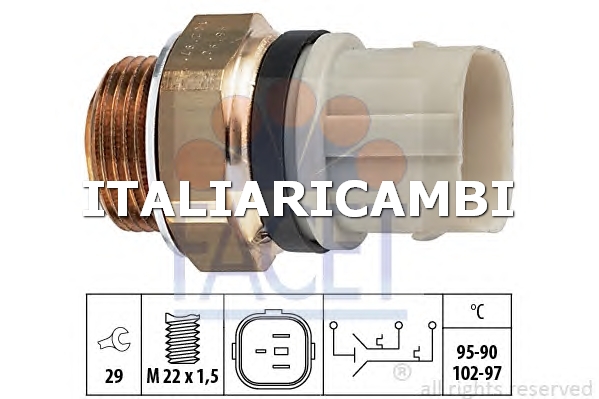 1 TERMOCONTATTO VENTOLA RADIATORE FACET 7.5652