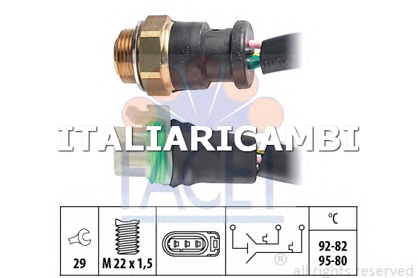 1 TERMOCONTATTO VENTOLA RADIATORE  FACET RENAULT