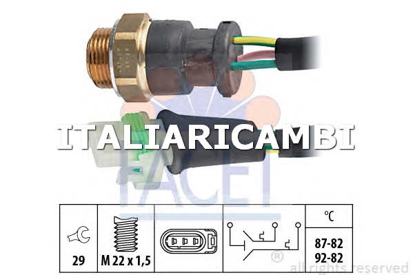 1 TERMOCONTATTO VENTOLA RADIATORE  FACET RENAULT