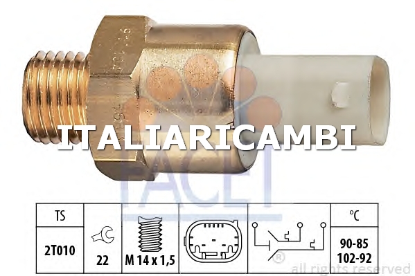 1 TERMOCONTATTO VENTOLA RADIATORE FACET 7.5683