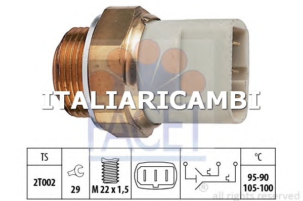 1 TERMOCONTATTO VENTOLA RADIATORE FACET 7.5697