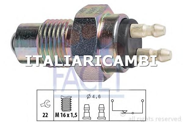 1 INTERRUTTORE LUCE DI RETROMARCIA FACET 7.6008
