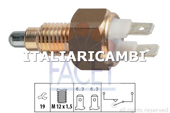1 INTERRUTTORE LUCE DI RETROMARCIA FACET 7.6009