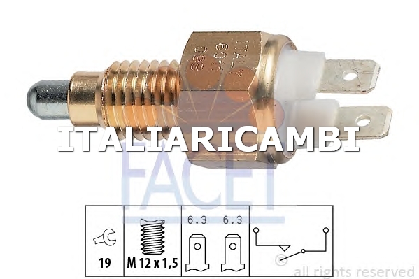 1 INTERRUTTORE LUCE DI RETROMARCIA FACET 7.6011