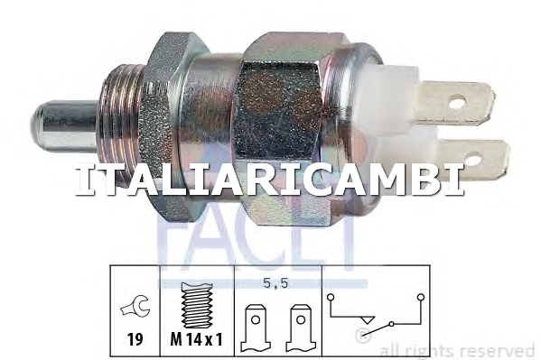 1 INTERRUTTORE LUCE DI RETROMARCIA FACET 7.6021