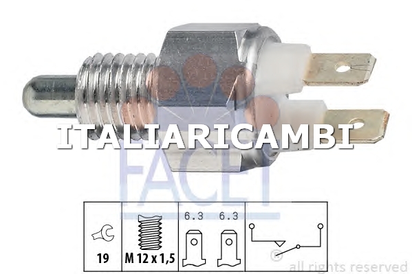 1 INTERRUTTORE LUCE DI RETROMARCIA FACET 7.6029