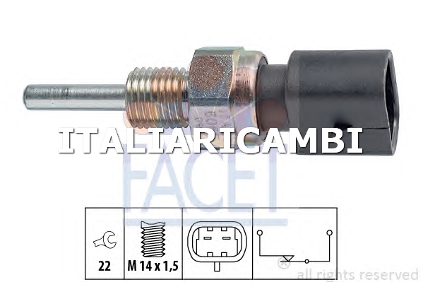 1 INTERRUTTORE LUCE DI RETROMARCIA FACET 7.6065
