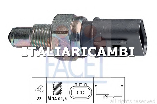 1 INTERRUTTORE LUCE DI RETROMARCIA FACET 7.6084