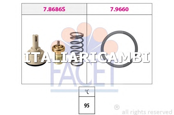 1 VALVOLA TERMOSTATICA  FACET 